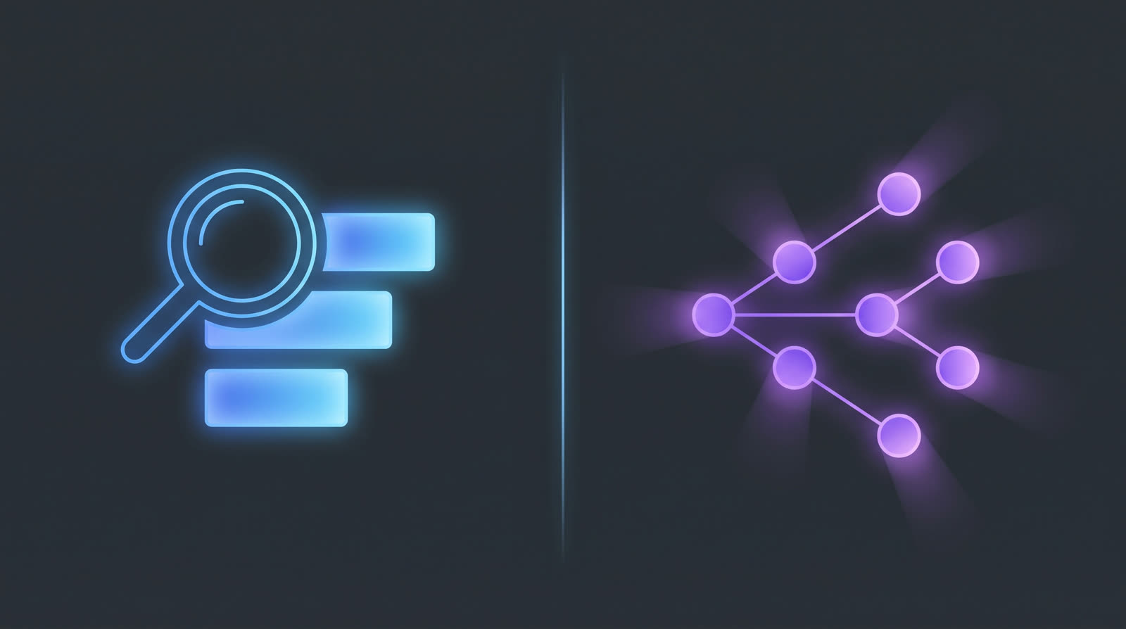 Illustration abstraite en réseau de nœuds pour l'article : GEO vs SEO : quelles différences concrètes en 2026
